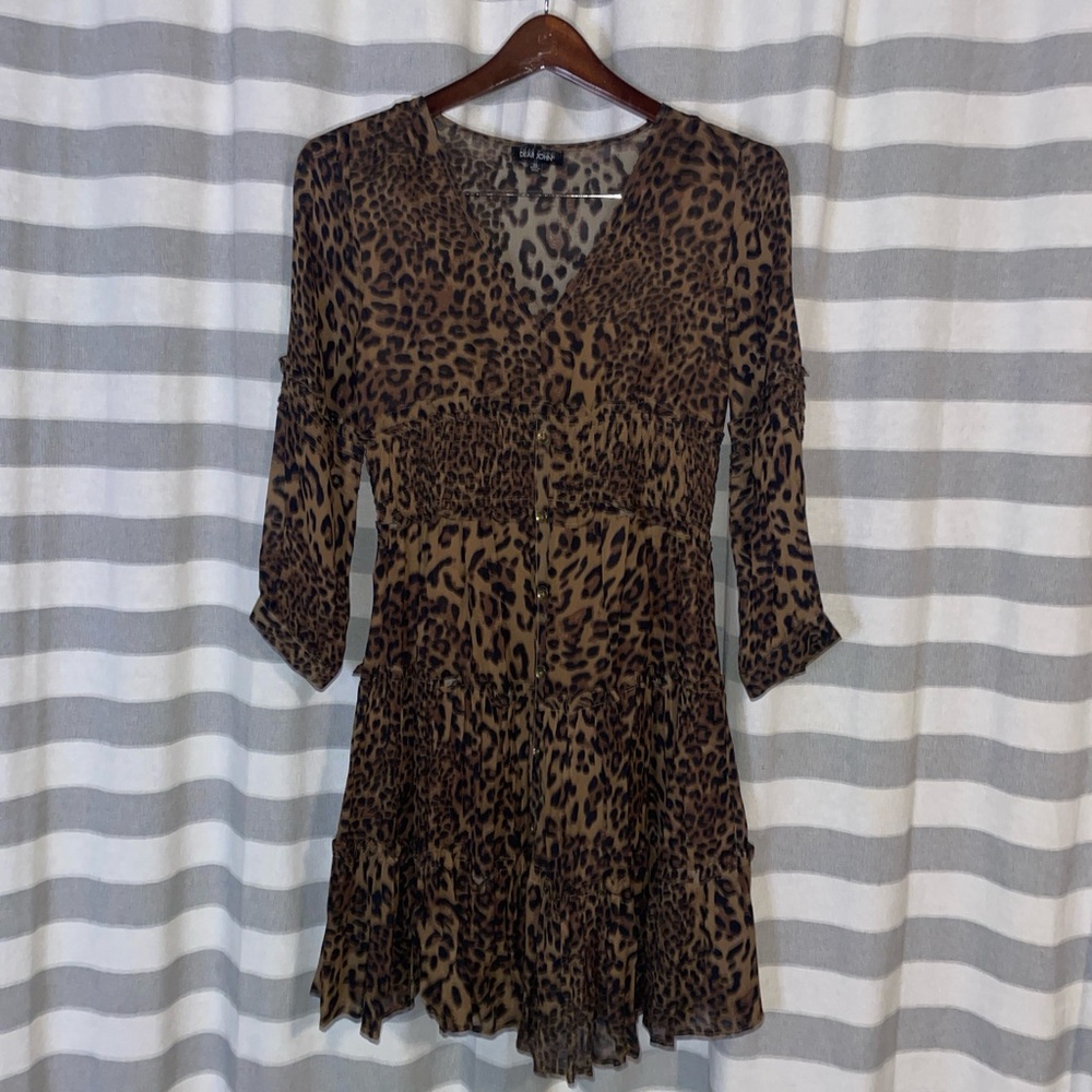 Dear John Animal Print Dress Extra Small Like New